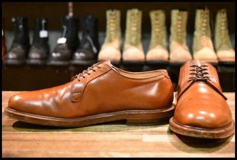 【8D 良品】ALDEN オールデン 9398 オックスフォード ブラウンカーフ プレーントゥ 茶 編み上げ レースアップ 短靴 ブーツ HOPESMORE