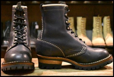 【6D 美品 11年】WESCO ウエスコ カスタムジョブマスター ネイビー ビブラム100シングル 8インチハイト 編み上げ ブーツ HOPESMORE