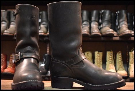 【8D 良品 05年】WESCO ウエスコ ボス ブラック 黒 11インチハイト ビブラム100シングル ブーツ BOSS エンジニア HOPESMORE