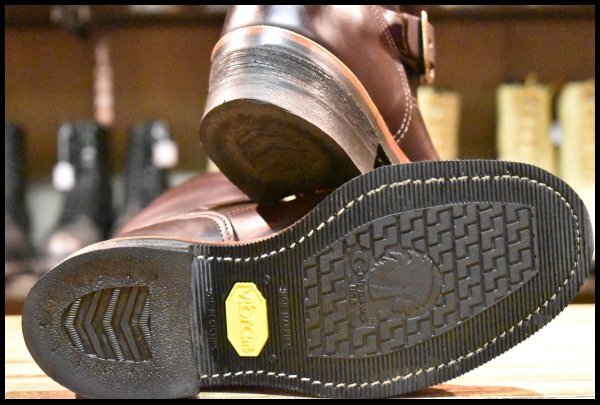 6E 美品 黒タグ】Chippewa チペワ 91068 エンジニア コードバン