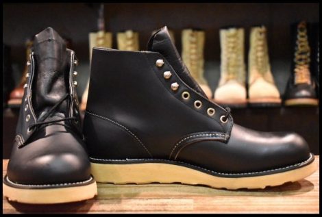 【9D 箱付 DEAD 犬タグ 99年】レッドウィング 8165 アイリッシュセッター 黒 ブラッククローム プレーントゥ ブーツ redwing HOPESMORE