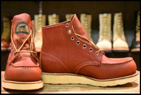【6E DEAD 半円犬タグ 96年】レッドウィング 875 アイリッシュセッター 赤茶 オロラセット モックトゥ ブーツ redwing HOPESMORE