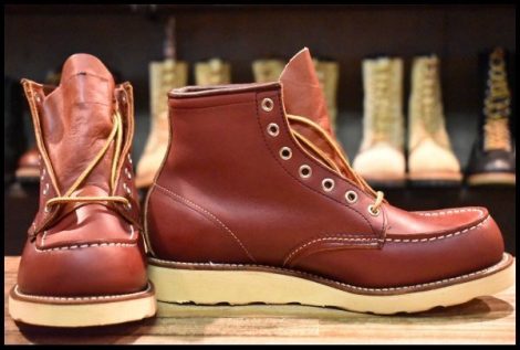【7.5E DEAD 犬タグ】レッドウィング 8875 アイリッシュセッター 赤茶 オロラセット モックトゥ 編み上げ ブーツ redwing HOPESMORE