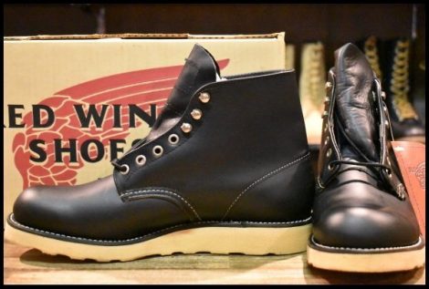 【9D 箱付 DEAD 犬タグ 99年】レッドウィング 8165 アイリッシュセッター 黒 ブラッククローム プレーントゥ ブーツ redwing HOPESMORE