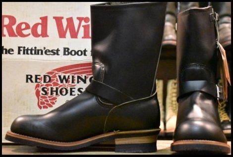 【9.5D DEAD PT91プリント 95年】レッドウィング 2268 エンジニア 黒 ブラッククローム スチールトゥ ブーツ redwing HOPESMORE
