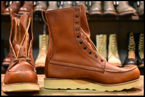 【9D 箱付 DEAD AMERICAタグ スクエアステッチ 77年3月刻印】レッドウィング 877 アイリッシュセッター 赤茶 ビンテージ ブーツ HOPESMORE