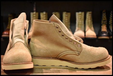 【9E 箱付 DEAD 犬タグ】レッドウィング 8167 スエード アイリッシュセッター タン ラフアウト プレーントゥ ブーツ redwing HOPESMORE