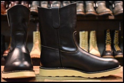【7.5E DEAD 羽タグ 98年08月刻印】レッドウィング 8169 ペコス 黒 ブラッククローム クッションソール ブーツ redwing pecos HOPESMORE