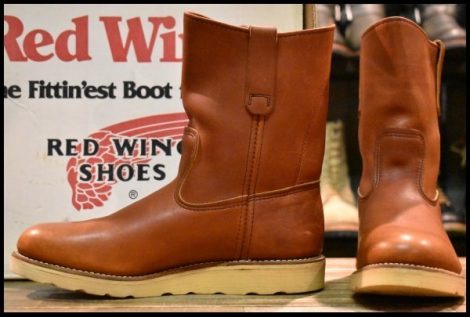 【8D 箱付 DEAD 旧犬タグ 90年】レッドウィング 866 ペコス 赤茶 オロラセット クッションソール プルオン ブーツ redwing pecos HOPESMORE