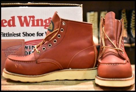 【6E DEAD 半円犬タグ 96年】レッドウィング 875 アイリッシュセッター 赤茶 オロラセット モックトゥ ブーツ redwing HOPESMORE