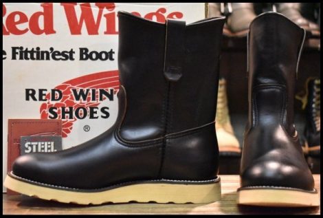 【7.5E DEAD 羽タグ 98年08月刻印】レッドウィング 8169 ペコス 黒 ブラッククローム クッションソール ブーツ redwing pecos HOPESMORE