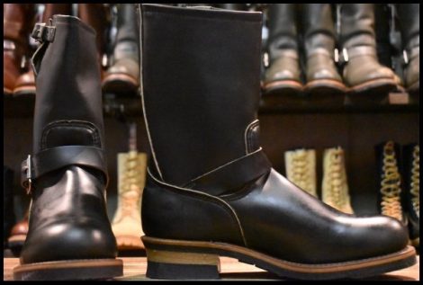 【8.5D 箱付 DEAD PT91プリント 96年】レッドウィング 2268 エンジニア 黒 ブラッククローム スチールトゥ ブーツ redwing HOPESMORE