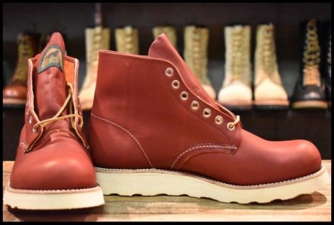 【7.5D 箱付 DEAD 半円犬タグ 97年】レッドウィング 8166 アイリッシュセッター 赤茶 オロラセット プレーントゥ ブーツ redwing HOPESMORE