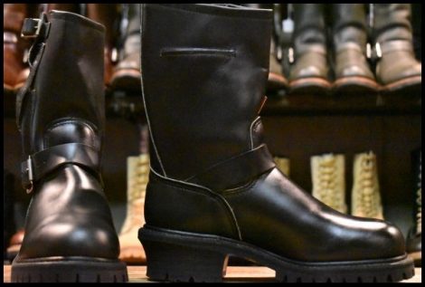 【7D DEAD PT91刺繍】レッドウィング 8280 ナイフポケット付き エンジニア 黒 ブラック スチールトゥ ブーツ 2268 redwing HOPESMORE