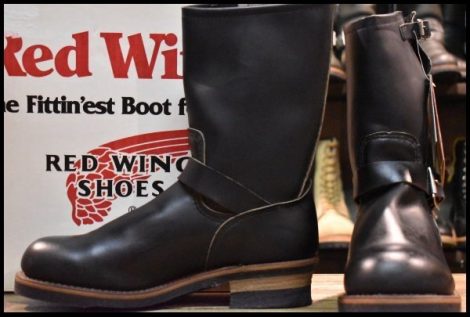 【8.5D 箱付 DEAD PT91プリント 96年】レッドウィング 2268 エンジニア 黒 ブラッククローム スチールトゥ ブーツ redwing HOPESMORE