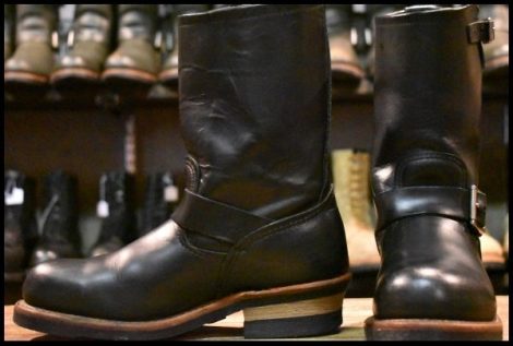 【7D 良品 08年】レッドウィング 2268 エンジニア 黒 ブラッククローム スチールトゥ プルオン ブーツ redwing HOPESMORE