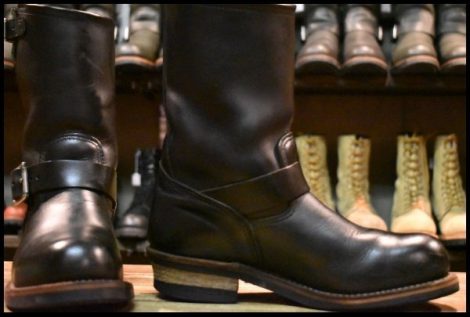 【7.5D 箱付 良品 17年】レッドウィング 2268 エンジニア 黒 ブラッククローム スチールトゥ ブーツ redwing HOPESMORE