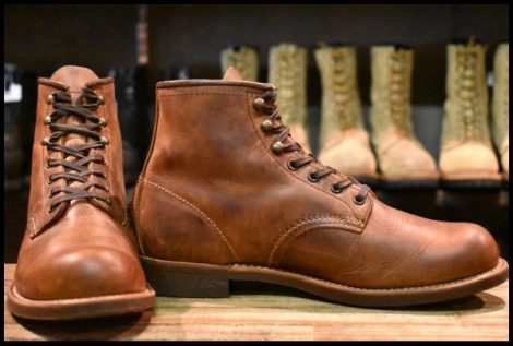 【8D 美品 21年】レッドウィング 3343 ブラックスミス 茶 カッパーラフ＆タフ プレーントゥ レースアップ ブーツ redwing HOPESMORE