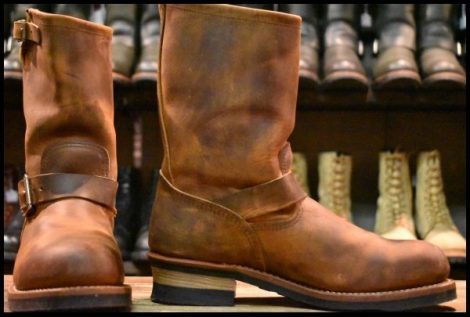 【8.5D 箱付 美品 11年】レッドウィング 2972 エンジニア 茶 カッパー ラフ＆タフ スチールトゥ ブラウン ブーツ redwing HOPESMORE