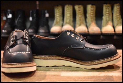 【8.5D 未使用 13年】レッドウィング 8106 オックスフォード 黒 ブラッククローム モックトゥ ローカット ブーツ redwing HOPESMORE
