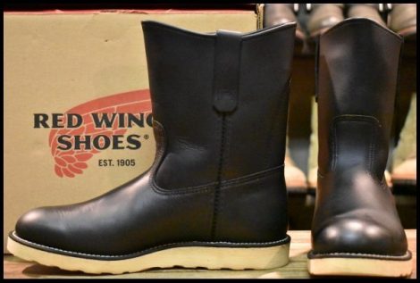 【9E 箱付 美品 11年】レッドウィング 8169 ペコス 黒 ブラッククローム クッションソール ブーツ redwing pecos HOPESMORE