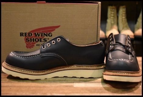 【8.5D 未使用 13年】レッドウィング 8106 オックスフォード 黒 ブラッククローム モックトゥ ローカット ブーツ redwing HOPESMORE