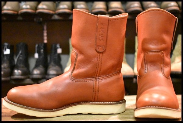 REDWING 8866 ペコス 10E Red Wing 8866 Pecos Oro Russet Brown Leather Pull On Boots Mens