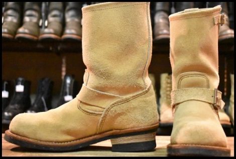 【7.5D 良品 13年】レッドウィング 8268 スエード エンジニア ホーソーンアビレーン ラフアウト スチールトゥ ブーツ redwing HOPESMORE