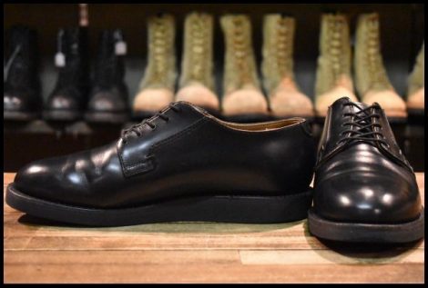 【8.5D 良品 17年】レッドウィング 101 ポストマン シューズ 黒 ブラック シャパラル 短靴 ローカット 編み上げ ブーツ redwing HOPESMORE