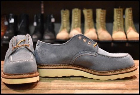 【7.5D 箱付 未使用 11年】レッドウィング 8101 オックスフォード スレートブルー アビレーンラフアウト 水色 ブーツ redwing HOPESMORE