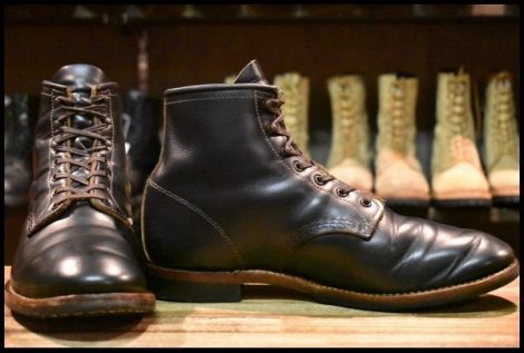 【11D 良品 20年】レッドウィング 9060 ベックマン ブラッククローンダイク 黒 茶芯 フラットボックス 編み上げ ブーツ redwing HOPESMORE