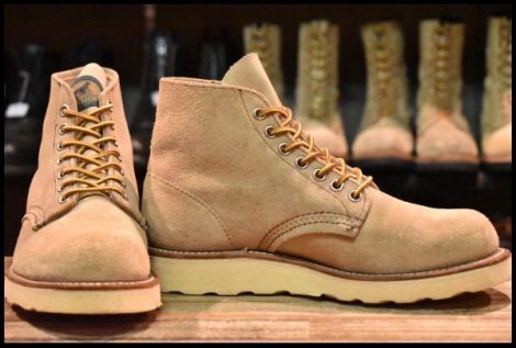 【5E 美品 半円犬タグ 98年】レッドウィング 8167 スエード アイリッシュセッター タン ラフアウト 編み上げ ブーツ redwing HOPESMORE