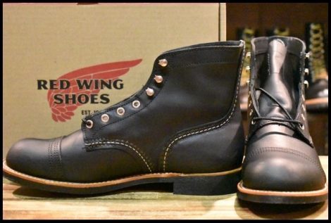 【8.5D 箱付 未使用 24年】レッドウィング 8084 アイアンレンジャー ブラック ハーネス 黒 キャップトゥ ブーツ redwing HOPESMORE