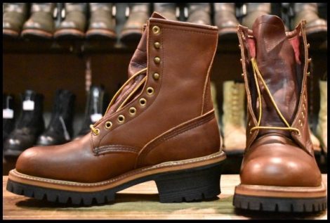 【6.5D DEAD PT91刺繍】レッドウィング 4418 ロガー 茶 ブラウン スチールトゥ ロング シンサレート付き ブーツ redwing HOPESMORE