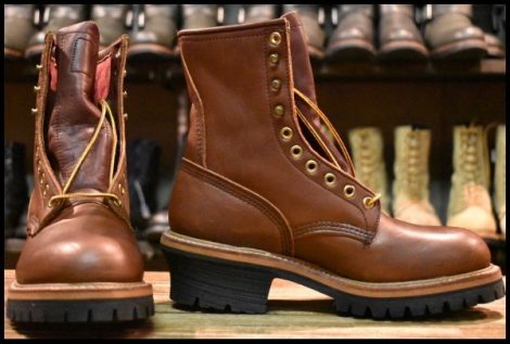 【6.5D DEAD PT91刺繍】レッドウィング 4418 ロガー 茶 ブラウン スチールトゥ ロング シンサレート付き ブーツ redwing HOPESMORE