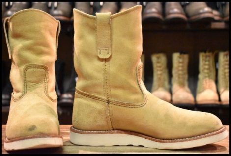 【7.5E 箱付 良品 25年】レッドウィング 8168 スエード ペコス ホーソーン アビレーン ラフアウト ブーツ redwing pecos HOPESMORE