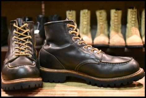 【9D 良品 羽タグ】レッドウィング 8136 ビブラム アイリッシュセッター 黒 ブラック モックトゥ ブーツ redwing 8176 HOPESMORE
