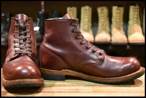【7D 中古 17年】レッドウィング 9411 ベックマン ブラックチェリー フェザーストーン プレーントゥ 9011 ブーツ redwing HOPESMORE