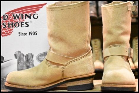 【7.5D 箱付 良品 07年】レッドウィング 8268 スエード エンジニア ホーソーンアビレーンラフアウト ブーツ redwing HOPESMORE
