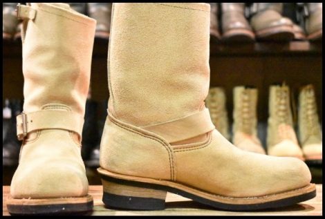 【7.5D 箱付 良品 07年】レッドウィング 8268 スエード エンジニア ホーソーンアビレーンラフアウト ブーツ redwing HOPESMORE