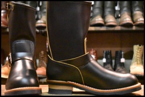 【8.5D 箱付 未使用 25年】レッドウィング 2966 ブラック クローンダイク エンジニア 黒 茶芯 スチール無し ブーツ redwing HOPESMORE