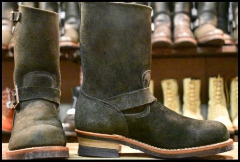 【8.5D 未使用 09年】レッドウィング 8274 黒スエード エンジニア ブラック ラフアウト スチールトゥ ブーツ redwing HOPESMORE