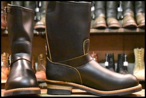【11D 箱付 未使用 25年】レッドウィング 2966 ブラック クローンダイク エンジニア 黒 茶芯 スチール無し ブーツ redwing HOPESMORE