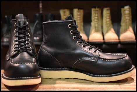 【7.5EE 良品 羽タグ 02年】レッドウィング 8130 アイリッシュセッター 黒 ブラッククローム モックトゥ 8179 ブーツ redwing HOPESMORE