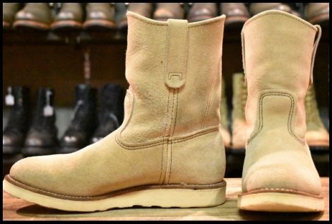 【8E 良品 06年】レッドウィング 8168 スエード ペコス ホーソーン アビレーン ラフアウト ベージュ ブーツ redwing pecos HOPESMORE