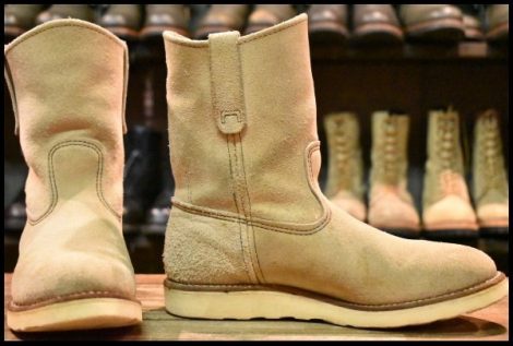 【8E 良品 06年】レッドウィング 8168 スエード ペコス ホーソーン アビレーン ラフアウト ベージュ ブーツ redwing pecos HOPESMORE