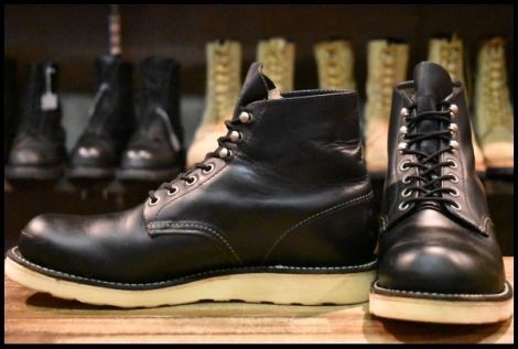 【8.5D 良品 07年】レッドウィング 8165 アイリッシュセッター 黒 ブラッククローム プレーントゥ 編み上げ ブーツ redwing HOPESMORE