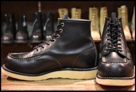 【7.5EE 良品 羽タグ 02年】レッドウィング 8130 アイリッシュセッター 黒 ブラッククローム モックトゥ 8179 ブーツ redwing HOPESMORE