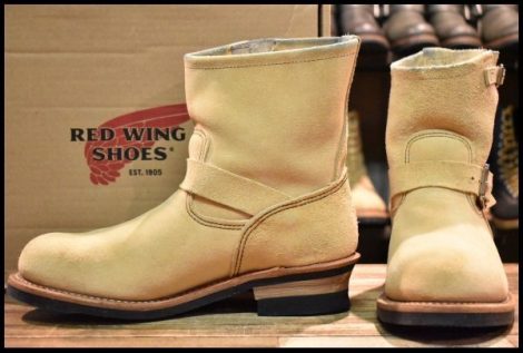 【9.5D 箱付 美品 14年】レッドウィング 2965 ショート スエードエンジニア ホーソーンアビレーンラフアウト スチール redwing HOPESMORE