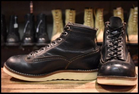 【7.5E 中古 00年】WESCO ウエスコ ジョブマスターLTT 黒 ブラック 6インチハイト ビブラム1010 編み上げ ブーツ HOPESMORE